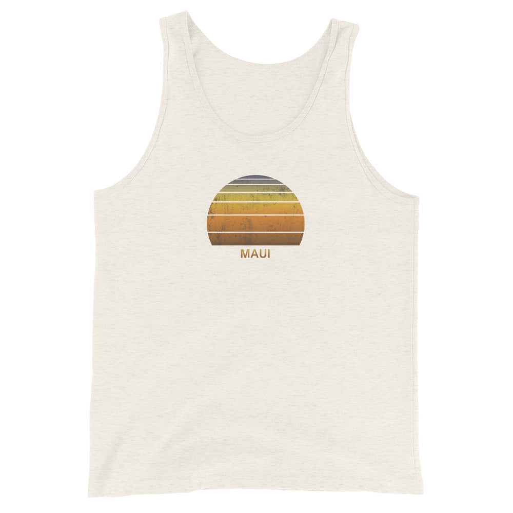 Retro Maui Hawaii Vintage Sunset Vacation Souvenir Unisex Tank Top