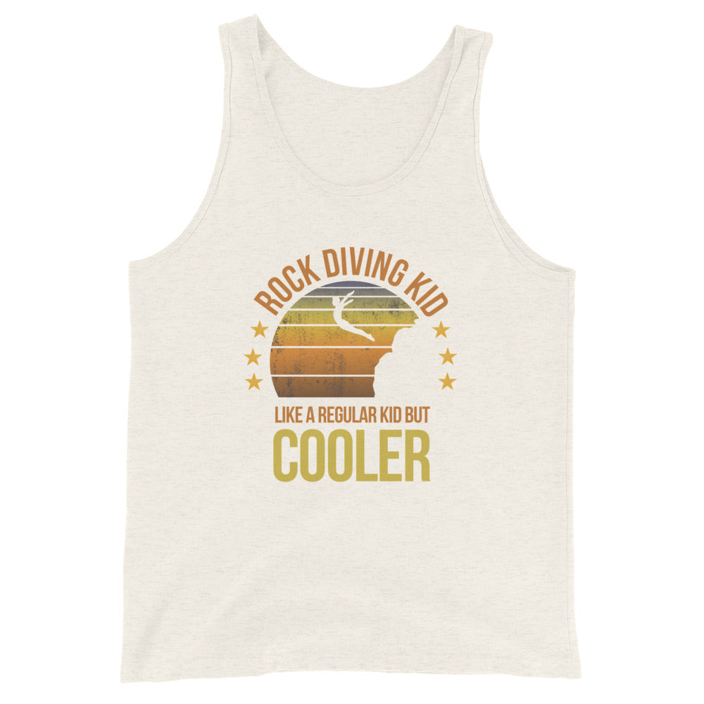 Cool Retro Rock Diving Kid Fan Funny Slogan Unisex Tank Top