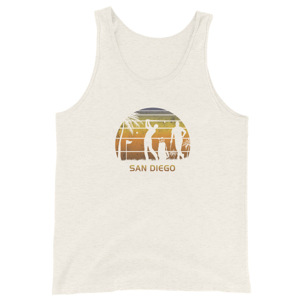 Retro San Diego California Golf Golfing Fan Golfer Gift Unisex Tank Top