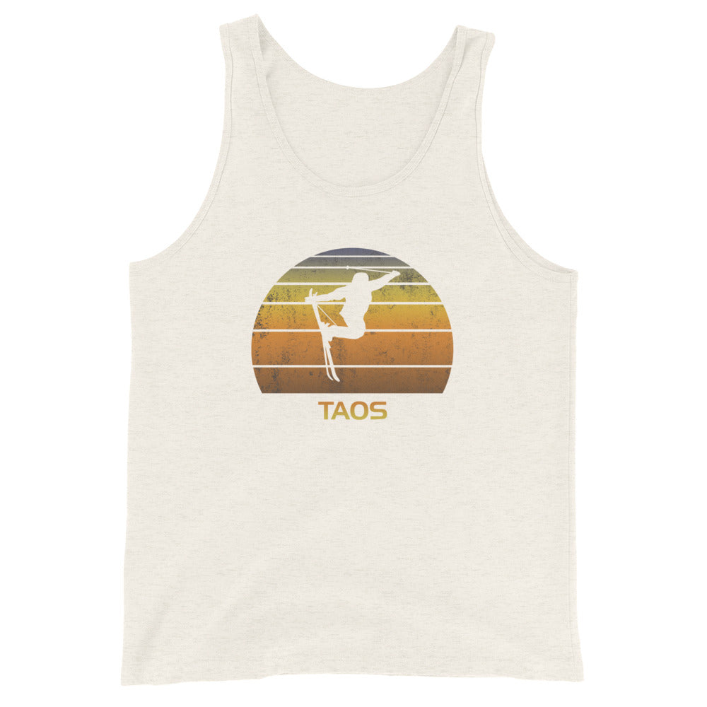 Retro Taos Ski Fan Skier Gift Skiing Sunset Vintage Sunrise Unisex Tank Top