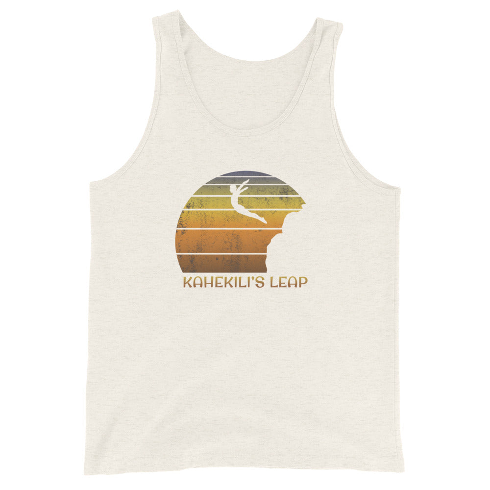 Cool Kahekili’s Leap Lanai Hawaii Cliff Diving Fan Unisex Tank Top