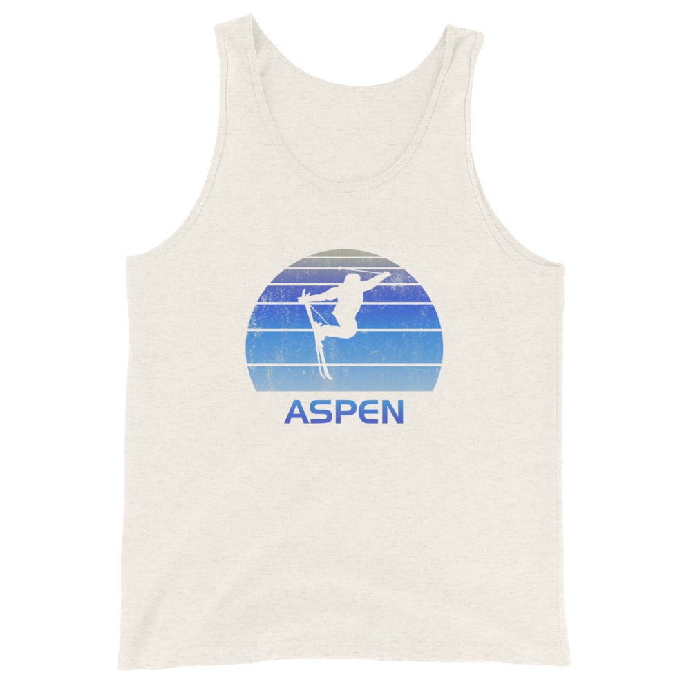 Retro Aspen Colorado Ski Fan Skier Gift Skiing Vintage Cool Unisex Tank Top