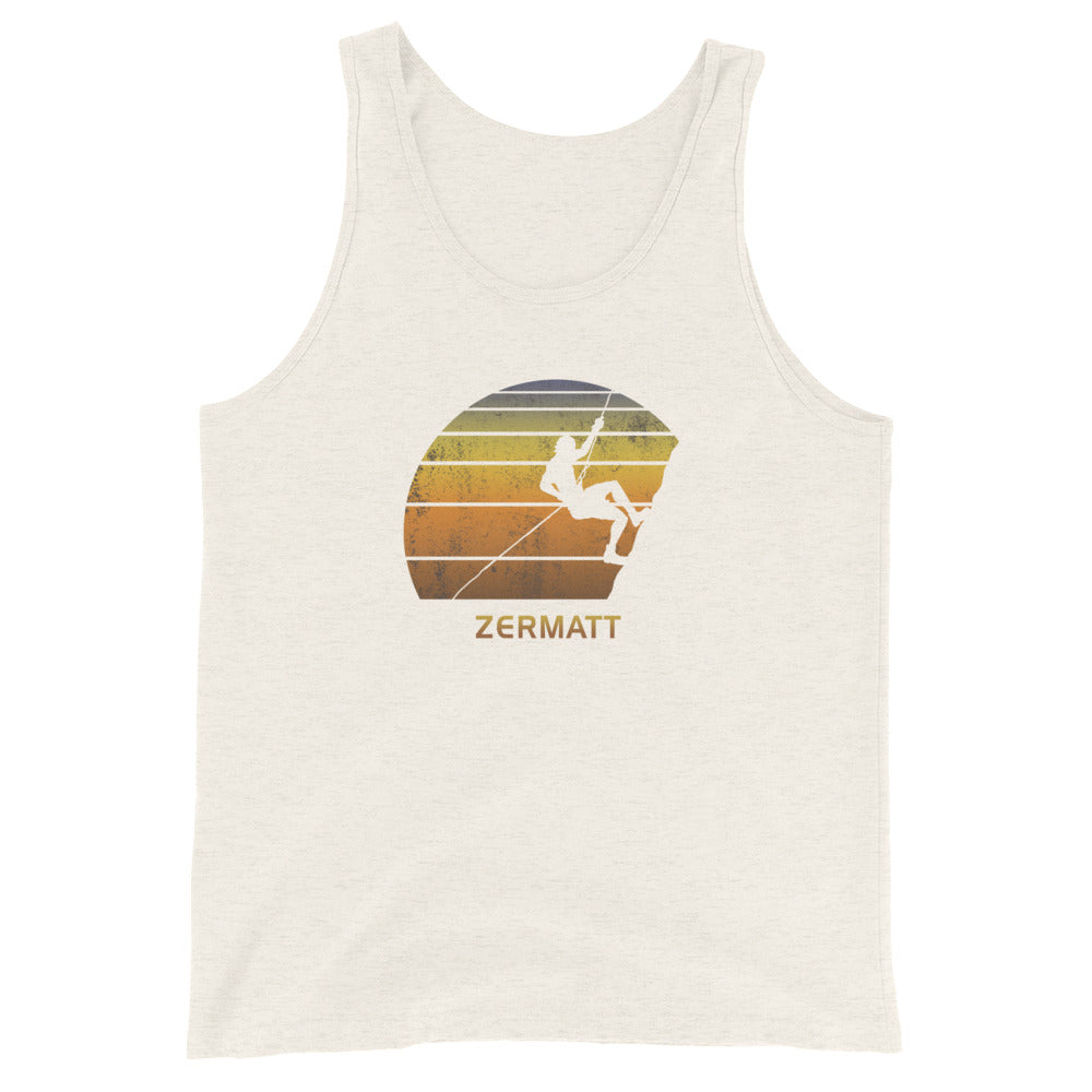 Retro Zermatt Switzerland Rock Climbing Fan Bouldering Climber Unisex Tank Top