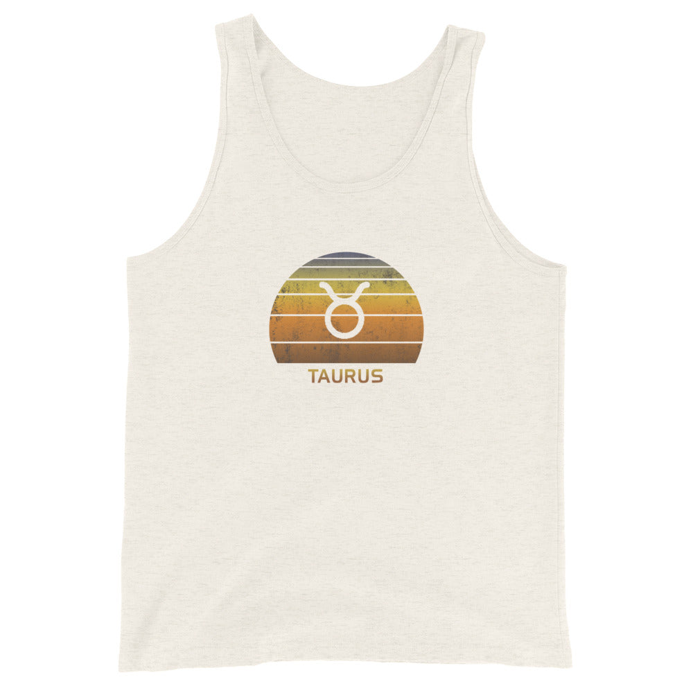 Taurus Zodiac Sign Birthday Gift Symbol Retro Unisex Tank Top