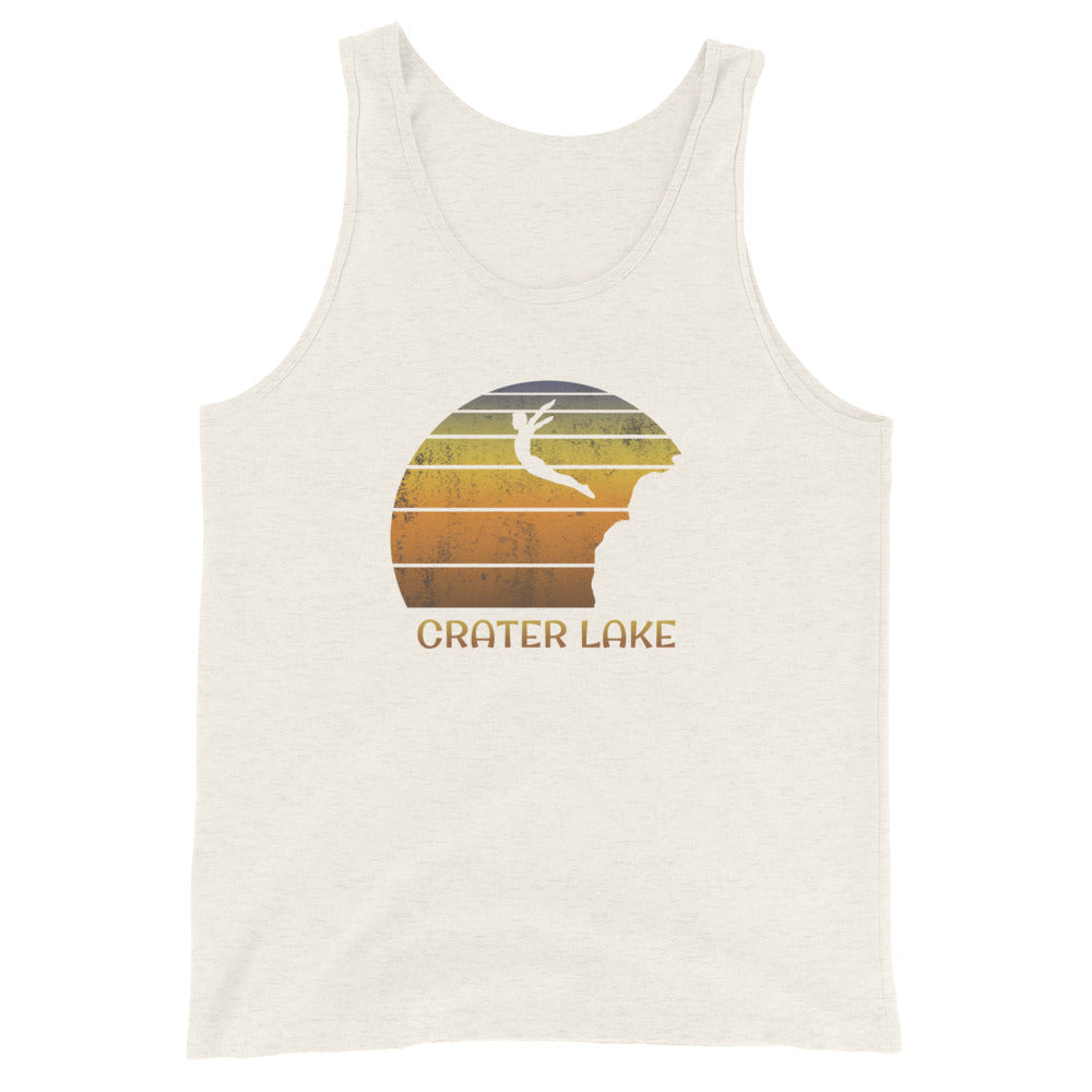 Cool Crater Lake Oregon Cliff Diving Fan Unisex Tank Top