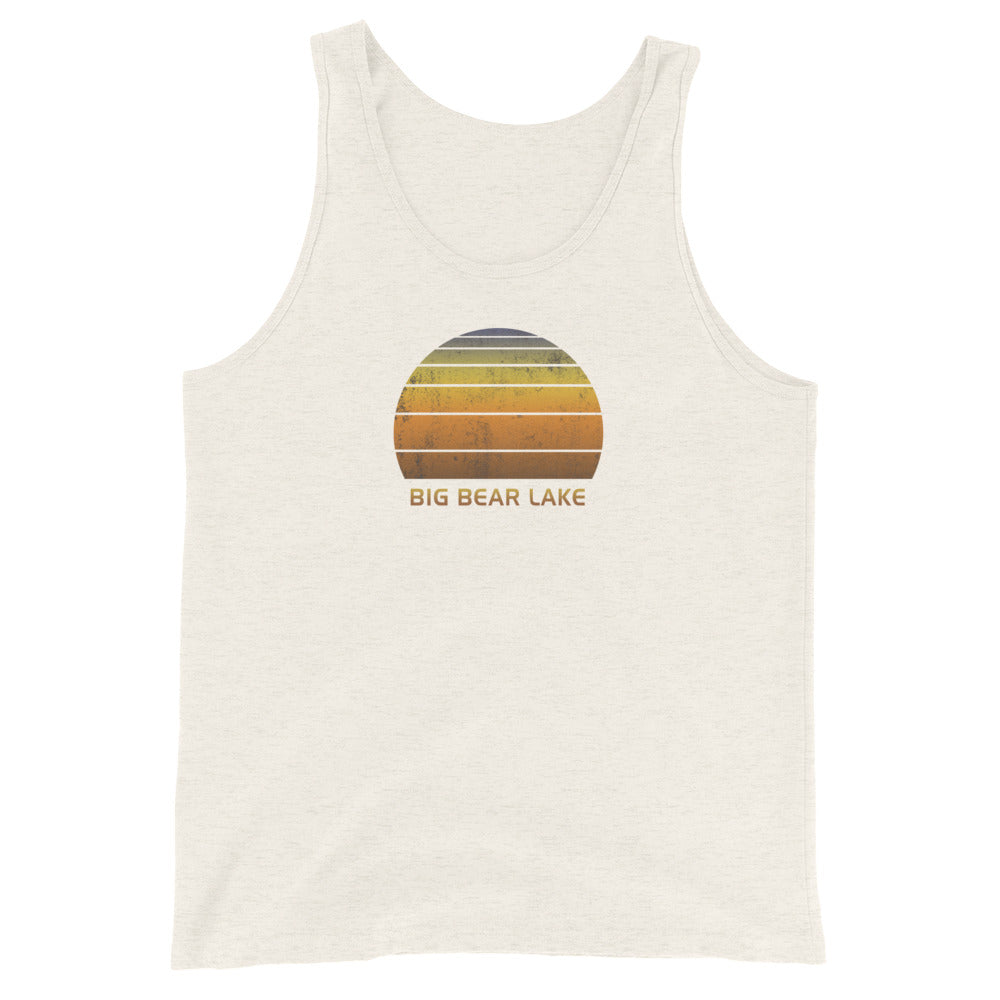 Retro Big Bear Lake California Unisex Tank Top Vintage Sunset Vacation Souvenir