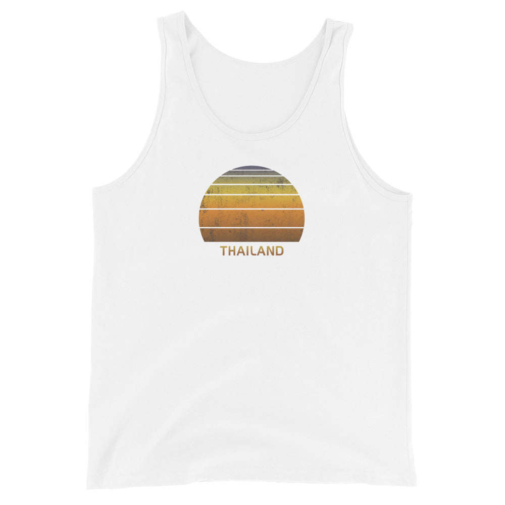 Retro Thailand Vintage Sunset Vacation Souvenir Unisex Tank Top