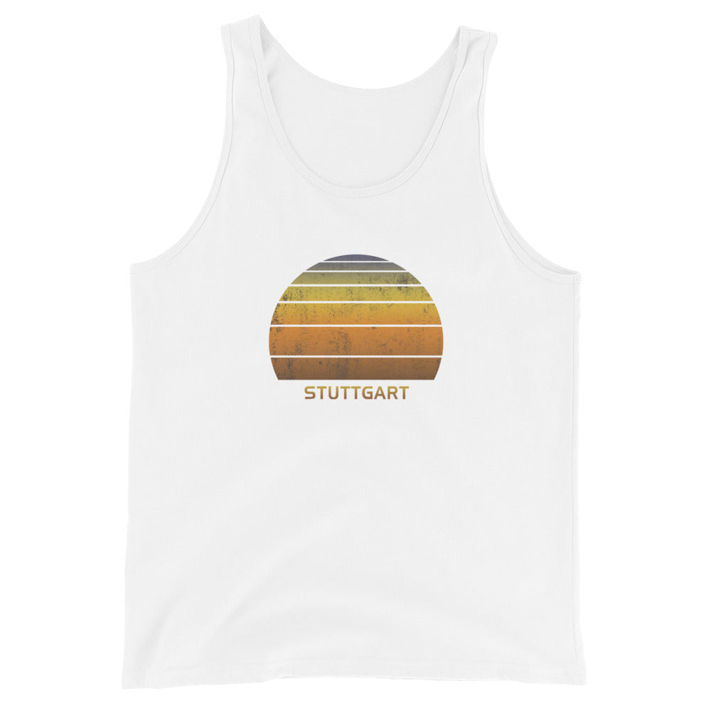 Retro Stuttgart Germany Sunset Vintage Native Vacation Souvenir Unisex Tank Top