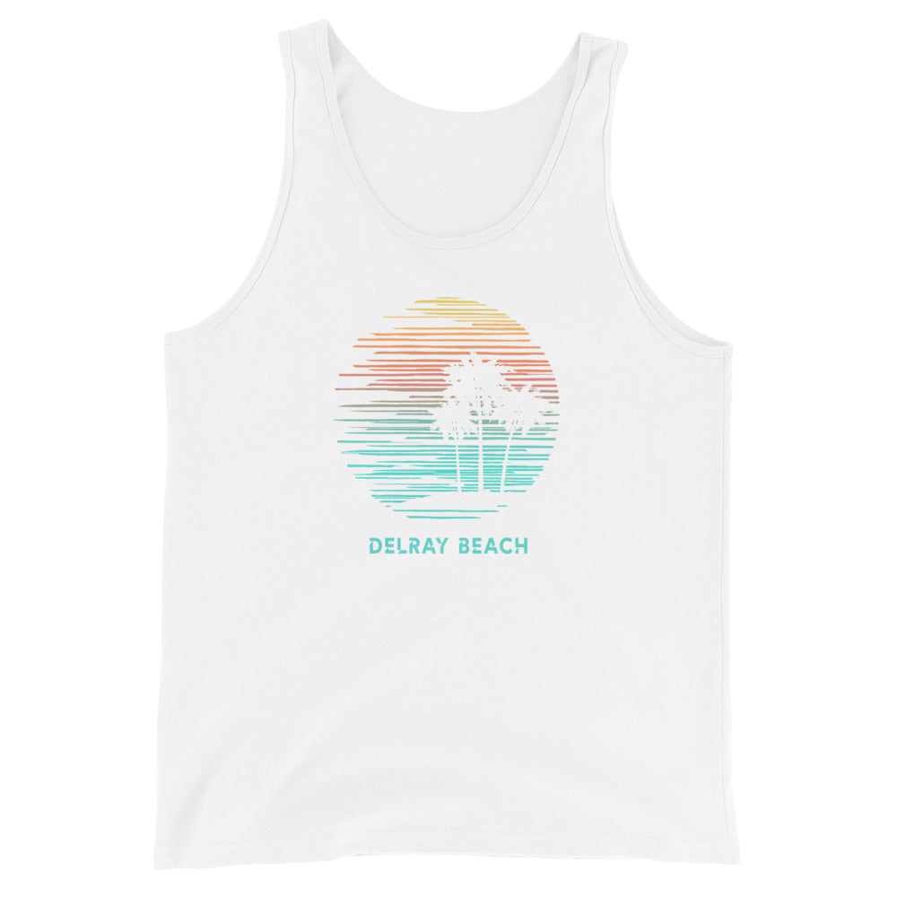 Delray Beach Florida Cool Souvenir Vacation Artistic Unisex Tank Top