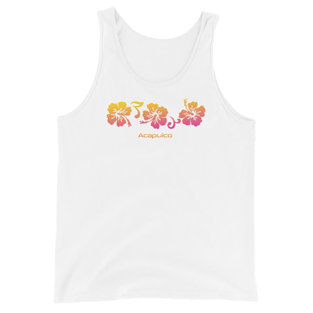 Acapulco Mexico Unisex Tank Top Hibiscus Souvenir Vacation