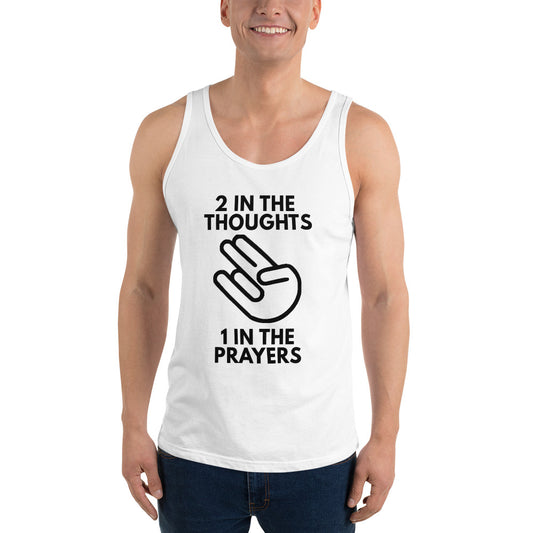 Funny Shocker Joke Crude Inappropriate Unisex Tank Top Thoughts Prayers