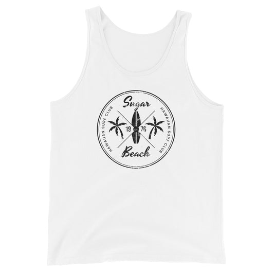 Retro Sugar Beach Maui Hawaii Surfing Fan Vacation Souvenir Unisex Tank Top