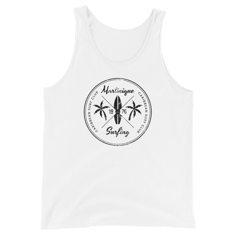 Retro Martinique Beach Surfing Fan Vacation Souvenir Unisex Tank Top