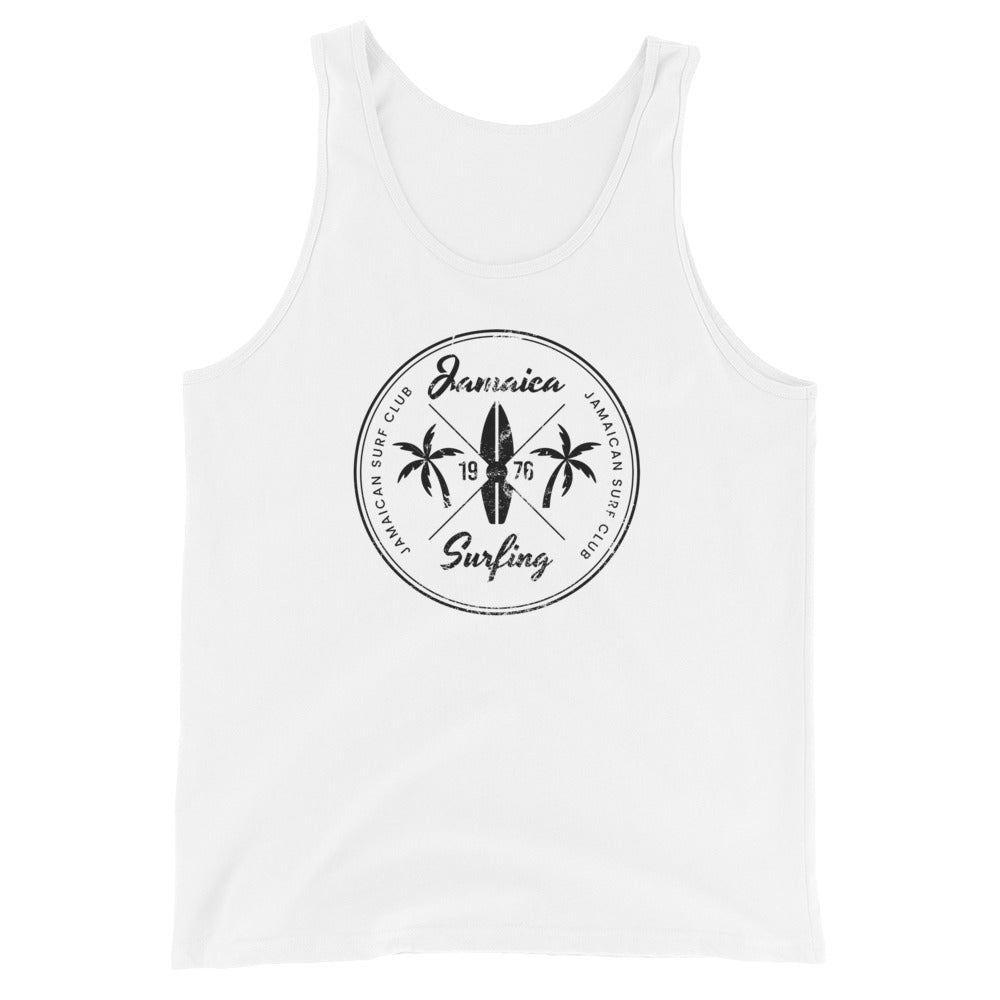 Retro Jamaica Beach Surfing Fan Vacation Souvenir Unisex Tank Top