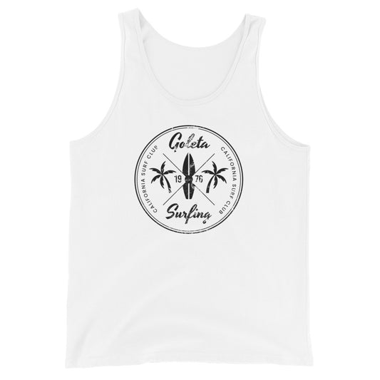 Retro Goleta California Beach Surfing Fan Vacation Souvenir Unisex Tank Top