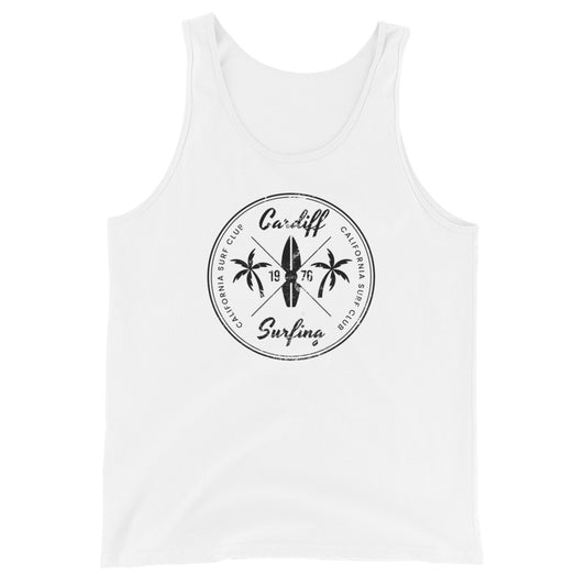 Retro Cardiff By The Sea California Beach Surfing Fan Vacation Unisex Tank Top
