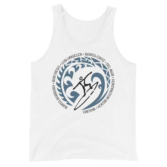 California Socal Unisex Tank Top Vintage Surfing Fan Lover