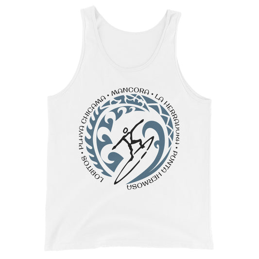 Peru Peruvian Beach Unisex Tank Top Vintage Surfing Fan Lover