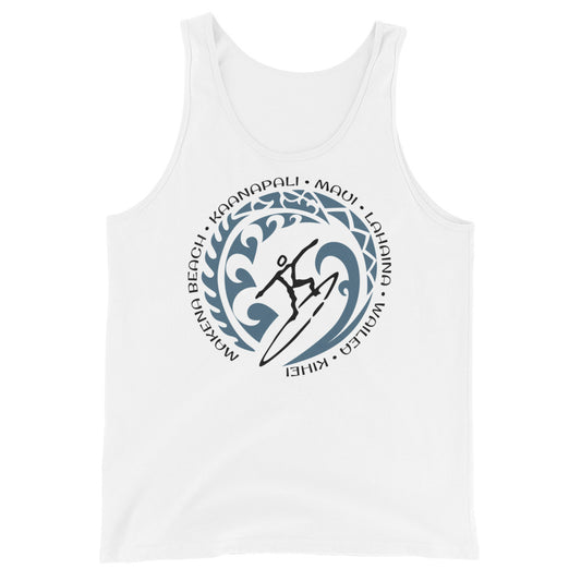 Maui Hawaii Hawaiian Unisex Tank Top Vintage Surfing Fan Lover