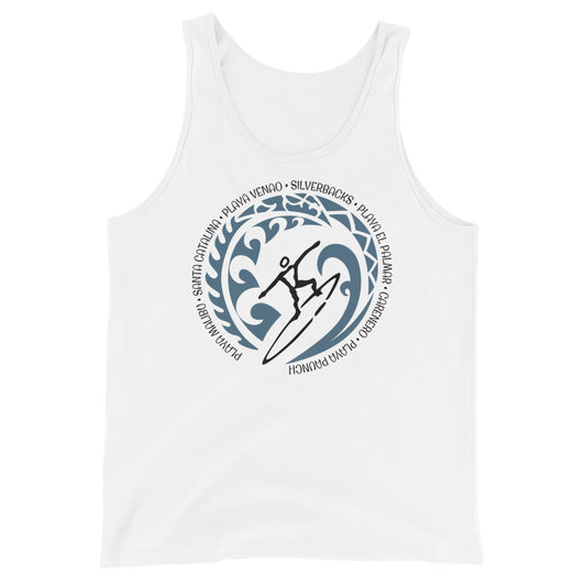 Panama Beach Ocean Unisex Tank Top Vintage Surfing Fan Lover