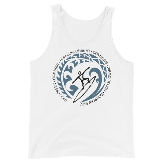 San Luis Obispo California Unisex Tank Top Vintage Surfing Fan Lover