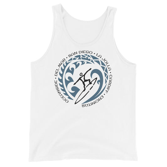 San Diego Area California Unisex Tank Top Vintage Surfing Fan Lover