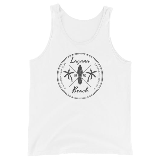 Vintage Laguna Beach California Surfing Fan Surfer Unisex Tank Top