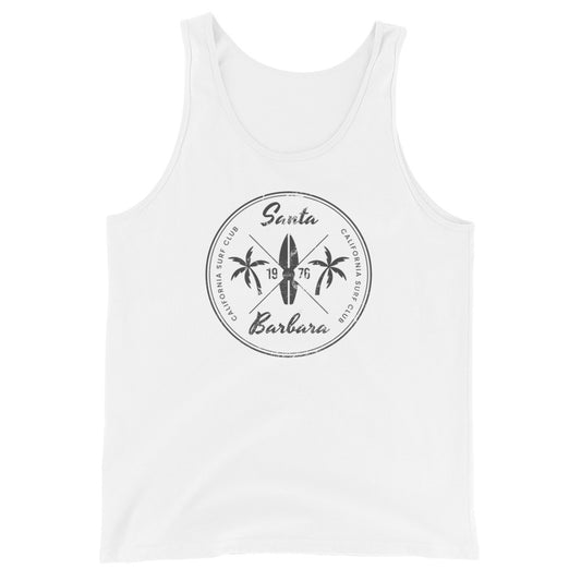 Vintage Santa Barbara California Surfing Fan Surfer Unisex Tank Top