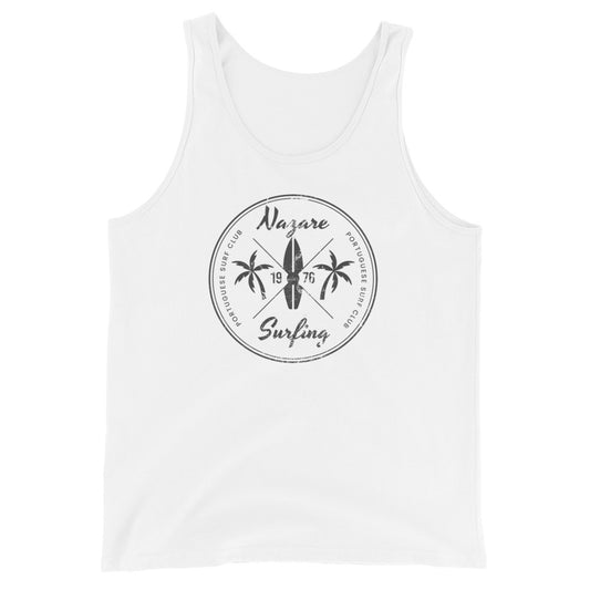 Vintage Nazare Portugal Surfing Fan Surfer Unisex Tank Top
