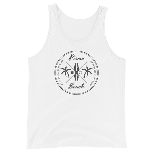 Vintage Pismo Beach California Surfing Fan Surfer Unisex Tank Top