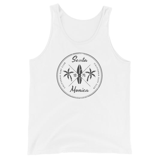 Vintage Santa Monica Surfing Fan California Surfer Unisex Tank Top