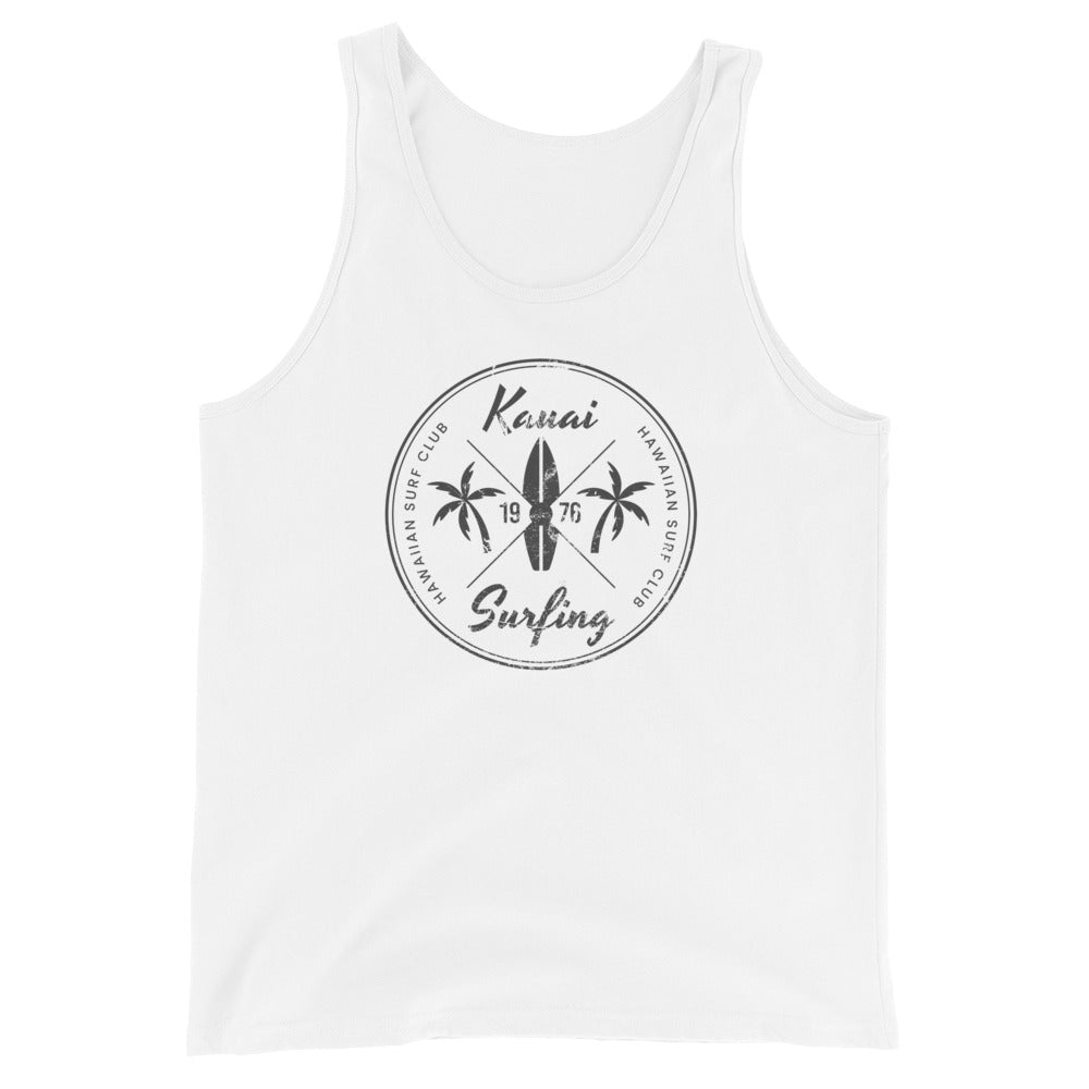 Vintage Kauai Surfing Fan Surf Lover Hawaii Hawaiian Surfer Unisex Tank Top