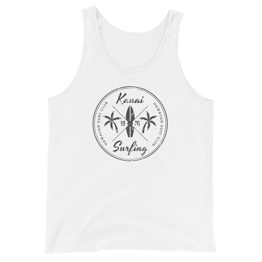 Vintage Kauai Surfing Fan Surf Lover Hawaii Hawaiian Surfer Unisex Tank Top