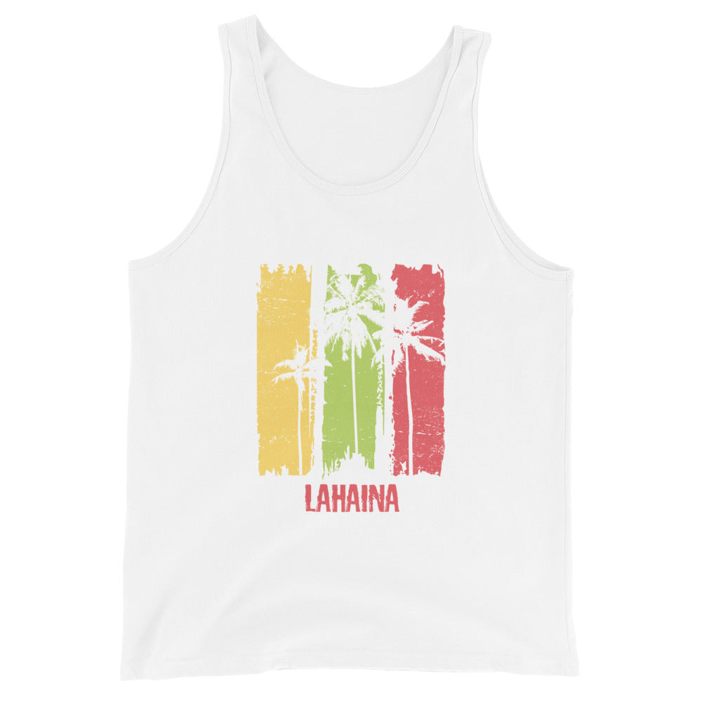 Lahaina Maui Hawaii Artistic Abstract Cool Palm Tree Souvenir Unisex Tank Top