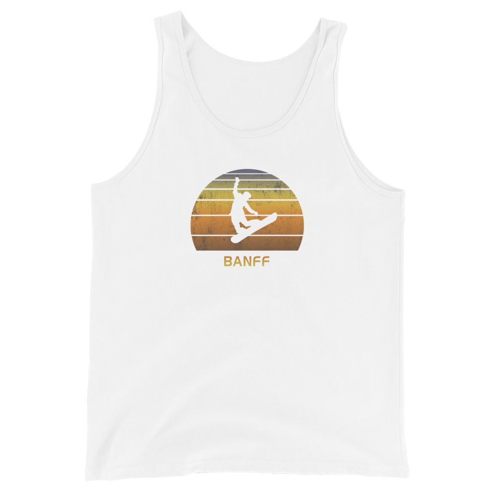 Retro Banff Canada Snowboarding Fan Snowboarder Gift Unisex Tank Top