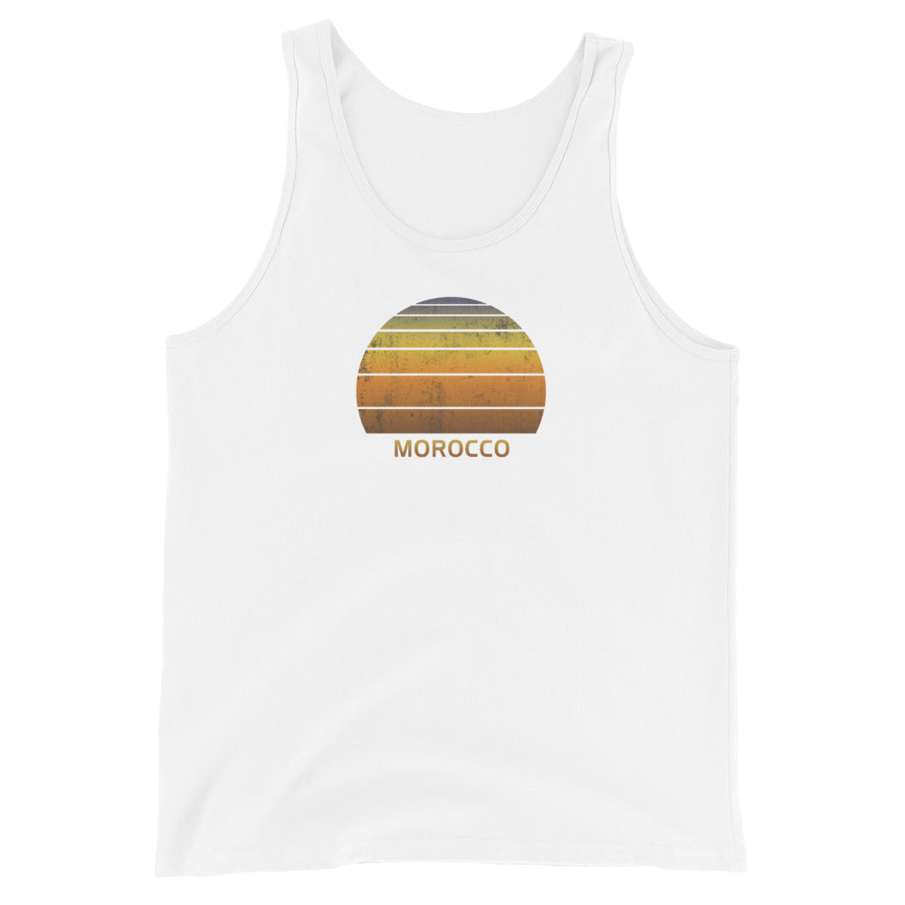 Retro Morocco Africa Vintage Sunset Vacation Souvenir Unisex Tank Top