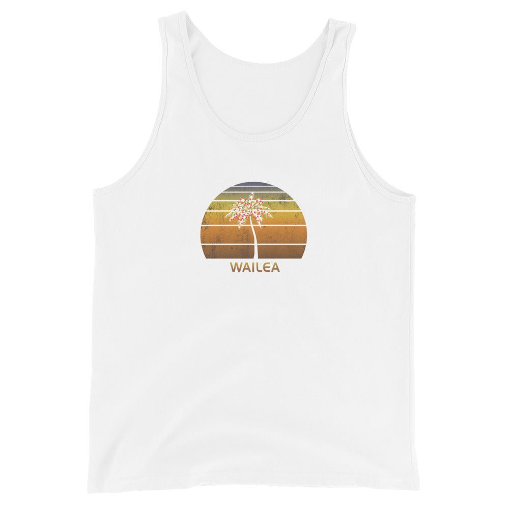 Retro Wailea Maui Hawaii Unisex Tank Top Christmas Family Vacation Souvenir Sunset Beach