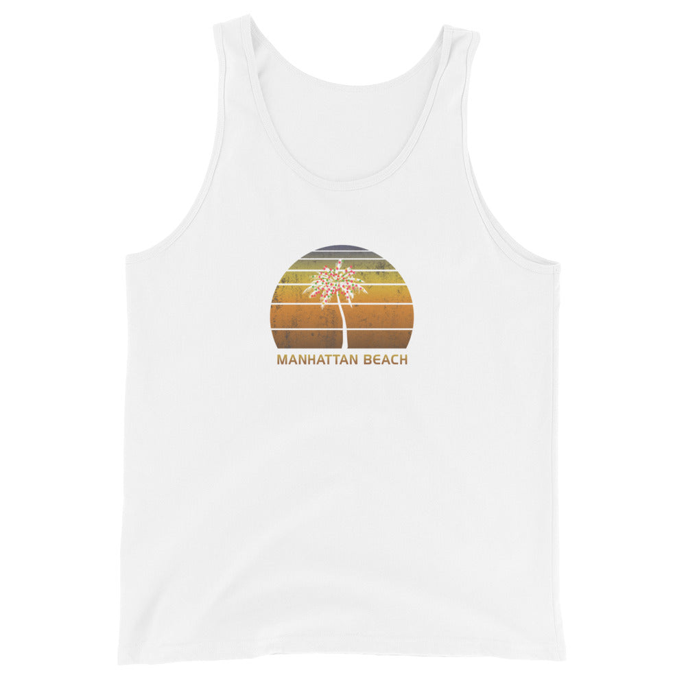 Retro Manhattan Beach California Christmas Family Vacation Souvenir Unisex Tank Top