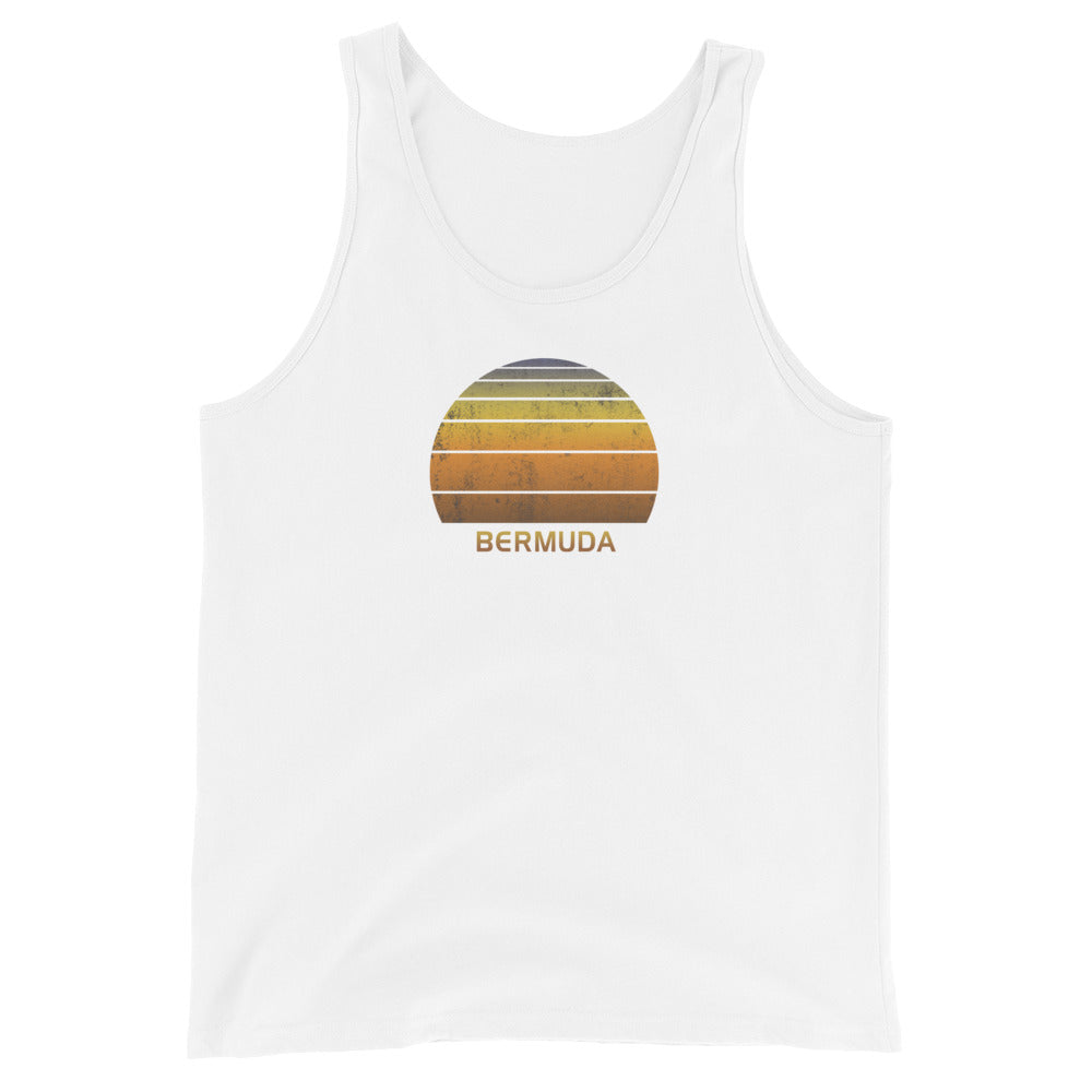 Retro Bermuda Vintage Sunset Vacation Souvenir Unisex Tank Top