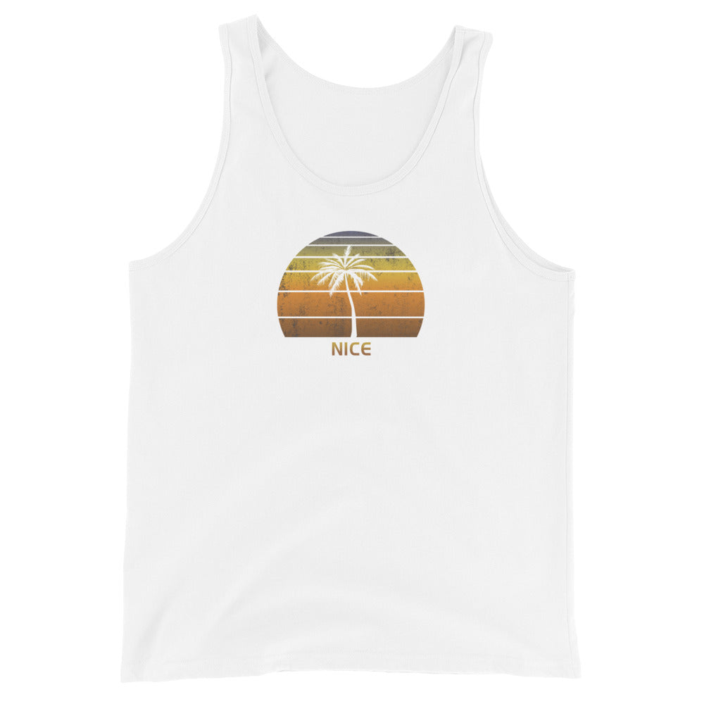 Retro Nice France Vintage Sunset Beach Vacation Souvenir Unisex Tank Top