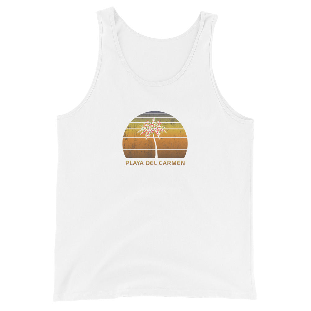 Retro Playa Del Carmen Mexico Unisex Tank Top Christmas Family Vacation Souvenir