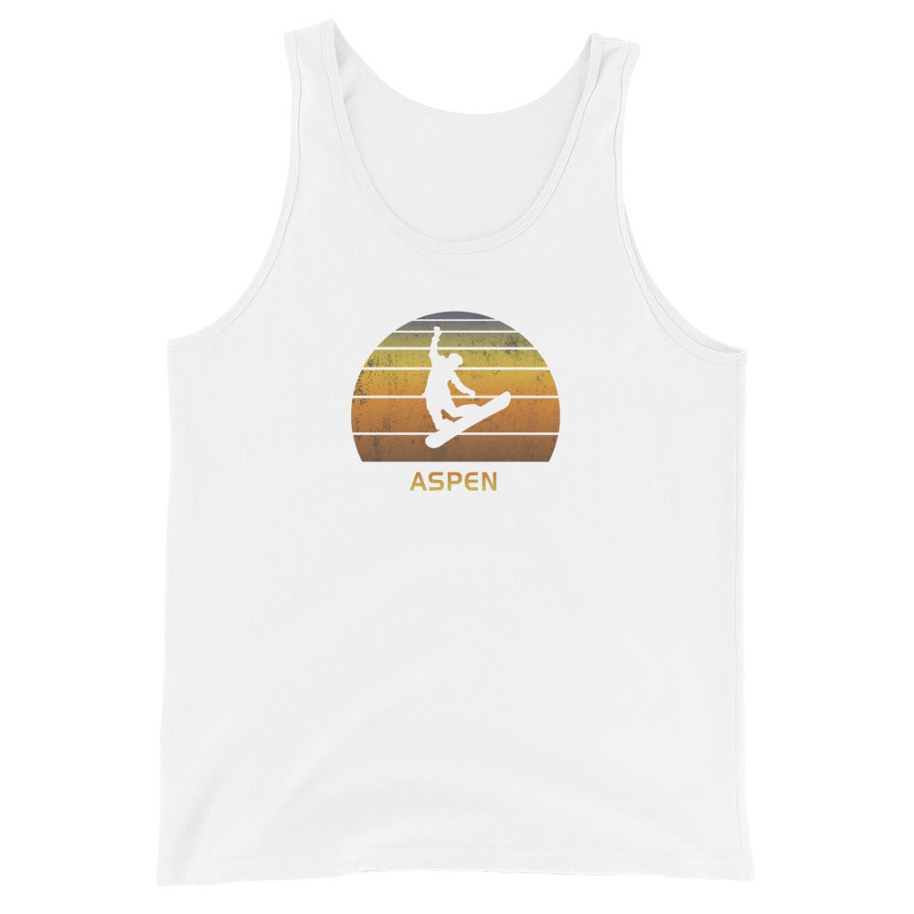 Retro Aspen Colorado Snowboarding Fan Snowboarder Gift Unisex Tank Top