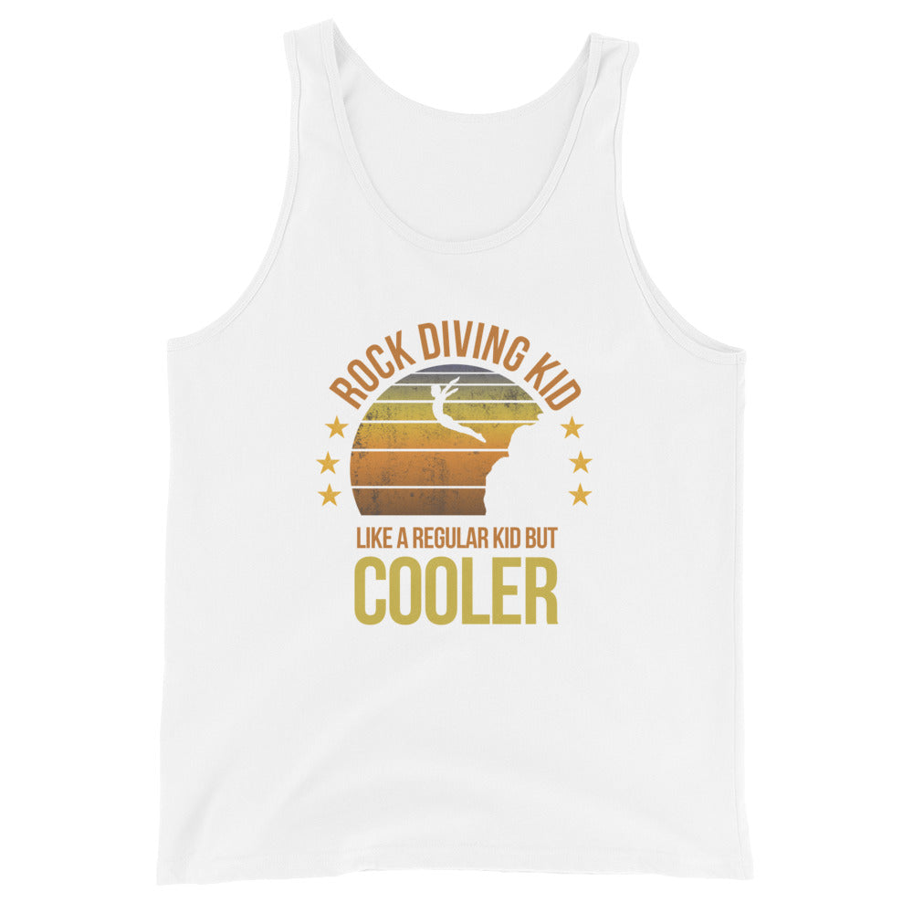 Cool Retro Rock Diving Kid Fan Funny Slogan Unisex Tank Top