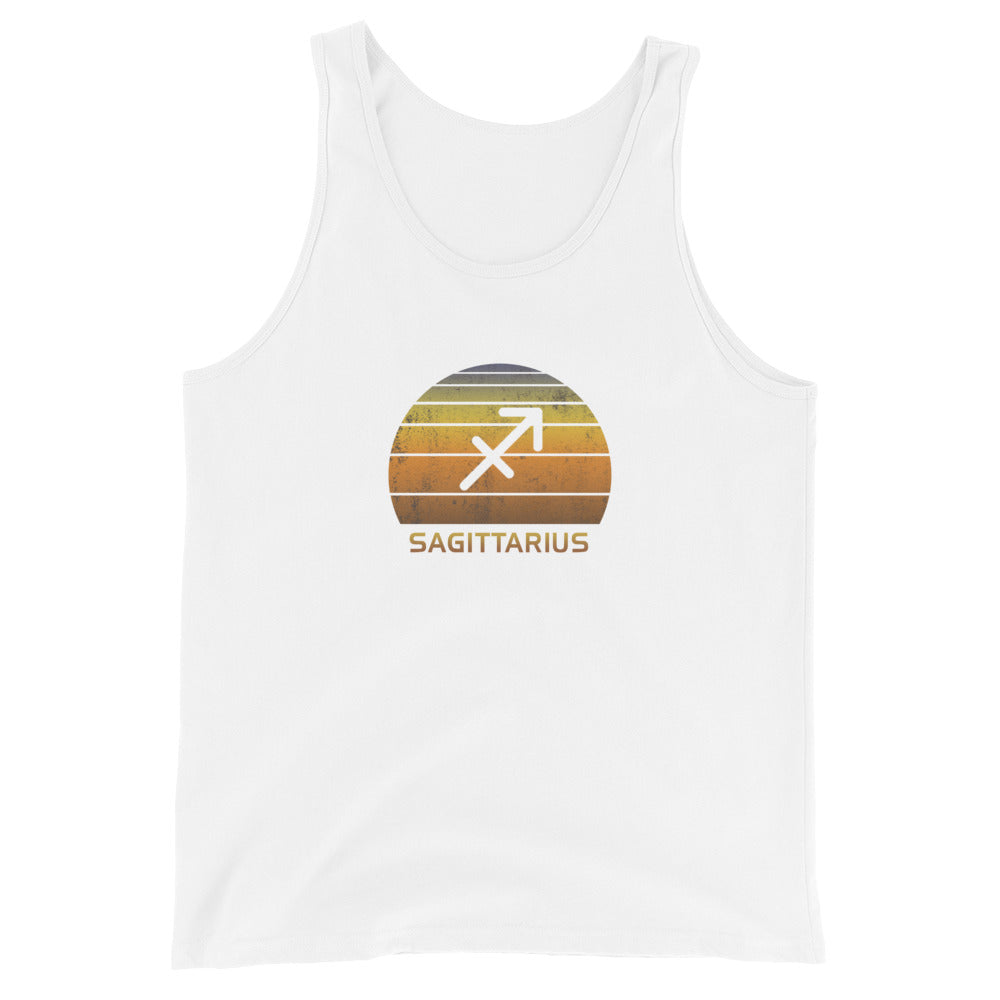 Sagittarius Zodiac Sign Birthday Gift Symbol Retro Unisex Tank Top