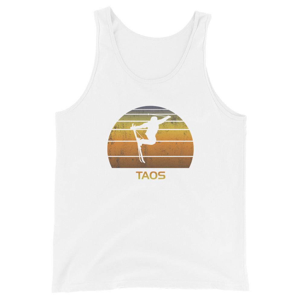 Retro Taos Ski Fan Skier Gift Skiing Sunset Vintage Sunrise Unisex Tank Top