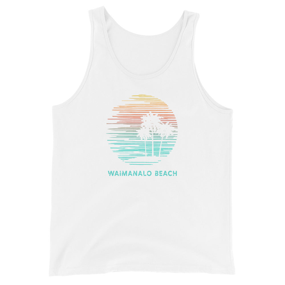 Waimanalo Beach Oahu Hawaii Cool Souvenir Vacation Artistic Unisex Tank Top