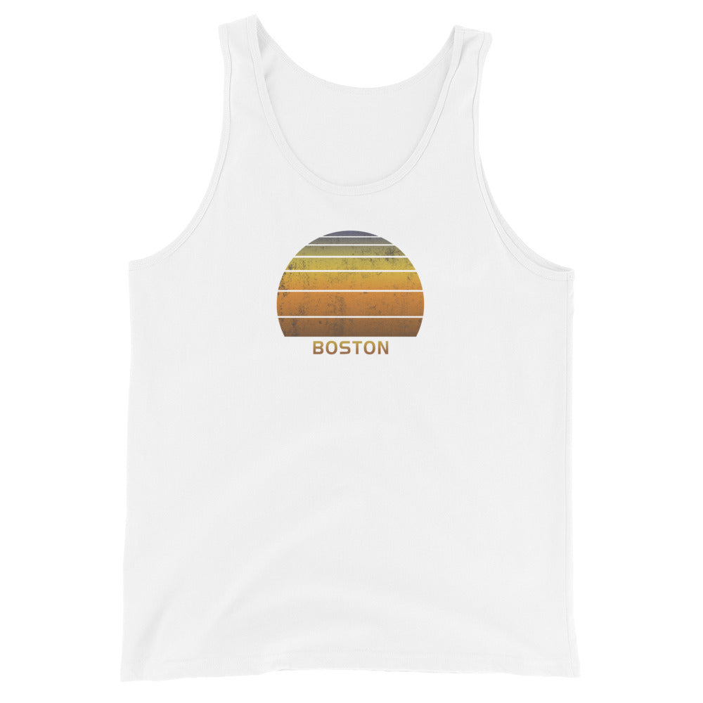 Retro Boston Vintage Sunset Vacation Souvenir Unisex Tank Top