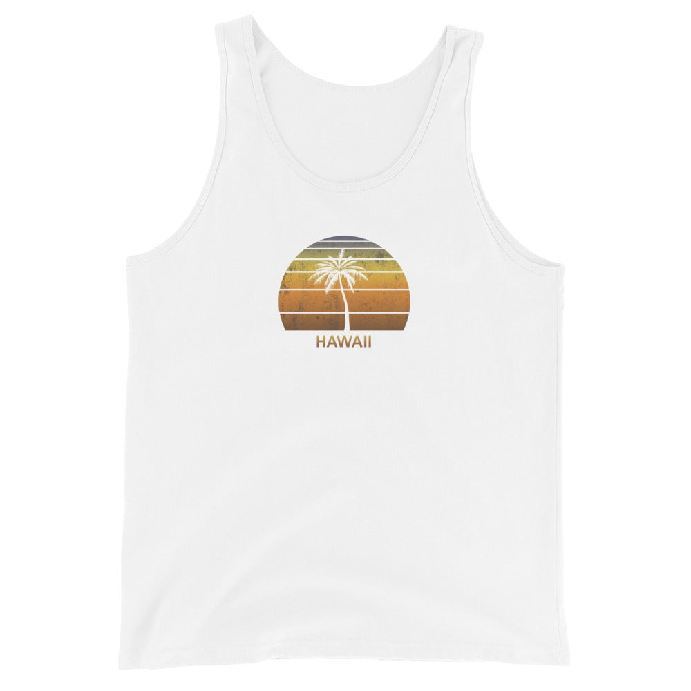 Retro Hawaii Vintage Sunset Beach Vacation Souvenir Unisex Tank Top