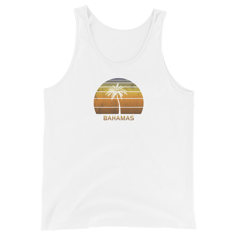 Retro Bahamas Vintage Sunset Beach Vacation Souvenir Unisex Tank Top