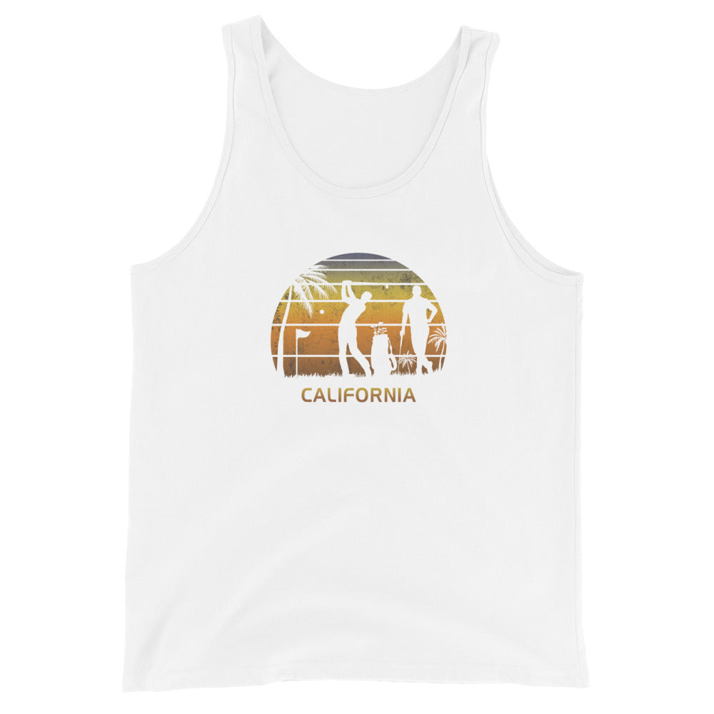 Retro California Golf Golfing Fan Golfer Gift Unisex Tank Top